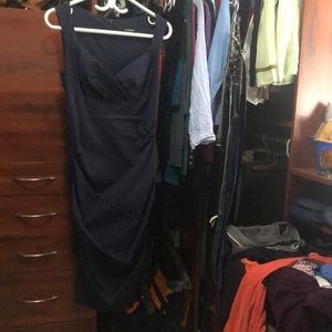 Le château calf length evening dress